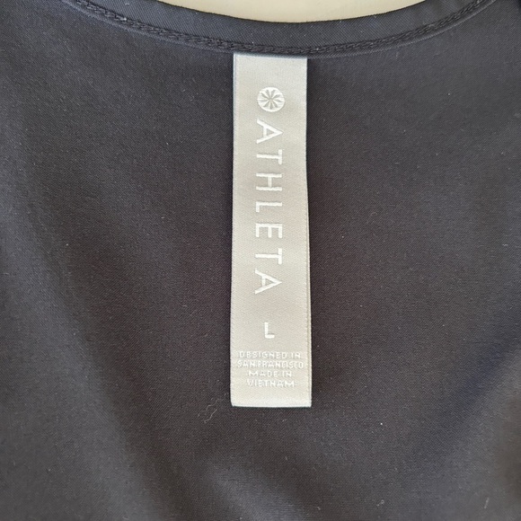 Athleta Unbound Black Jumpsuit Sleeveless Drawstring Waist Pockets size Large - Picture 14 of 15